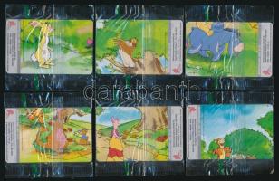 1999 "Micimackó" sorozat, 6 db különféle telefonkártya bontatlan csomagolásban