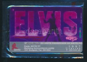 1997 Elvis Presley motívumos telefonkártya bontatlan csomagolásban, rajta Cadillac, "I love Elv...