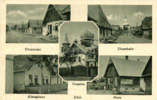 Irhóc, Vilhivci; utcaképek, Posta, községháza, templom / street views, post office, town hall, church