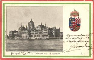 Budapest V. Parlament, címer, Emb. (kis szakadás / small tear)