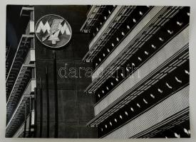 cca 1978 Gebhardt György (1910-1993): Architektura, feliratozott vintage fotóművészeti alkotás, 30x40 cm