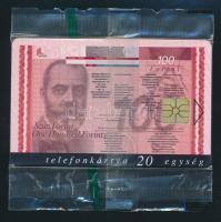 1996 "Száz forint / MATÁV Közgyűlés 1998" motívumos telefonkártya bontatlan csomagolásban