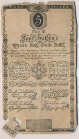 1806. 5G "Bécsi városi bankócédula" vízjeles papíron T:IV
Habsburg Monarchy 1806. 5 Gulde...