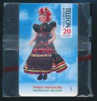 1994 "Matyó" motívumos telefonkártya bontatlan csomagolásban