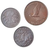 Vegyes: Francia-Polinézia 1967. 50Fr Cu-Ni + Új-Zéland 1974. 1D Cu-Ni "II. Erzsébet" + Trinidad és Tobago 1979. 1D Cu-Ni "FAO" T:1-,2 Mixed: French Polinesia 1967. 50 Francs Cu-Ni + New Zealand 1974. 1 Dollar Cu-Ni "Elisabeth II" + Trinidad and Tobago 1979. 1 Dollar Cu-Ni "FAO" C:AU,XF