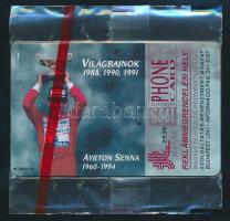 1995 "Ayrton Senna" motívumos telefonkártya bontatlan csomagolásban