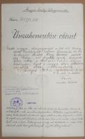 1926 Visszahonosítási okirat-honpolgári esküvel
