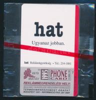 1995 "Hat Reklámügynökség" motívumos telefonkártya bontatlan csomagolásban