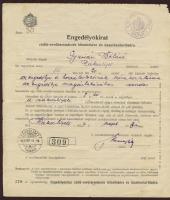 1927 Engedélyokirat rádió-vevőberendezés létesítésére és üzembentartására