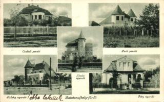 Siófok, Balatonújhely; Családi és Parti penzió, Siklaky, László és Téry nyaraló