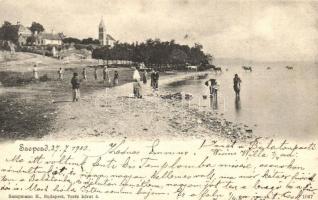 Balatonszepezd, Szepezd; fürdőzők a parton. Kampmann H.