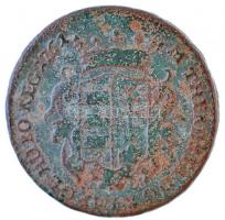 1761. Rézdénár "Mária Terézia" nyílt korona T:2-,3 
Huszár: 1755., Unger III.: 1277