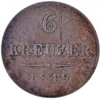 Ausztria 1849C 6kr Ag T:2-,3 Austria 1849C 6 Kreuzer Ag C:VF,F  Krause KM#2200