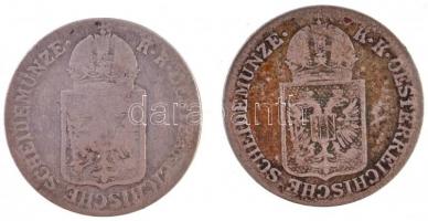 Ausztria 1849A 6kr Ag (2x) T:2-,3
Austria 1849A 6 Kreuzer Ag (2x) C:VF,F 
Krause KM#2200