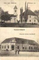 Bóka, Római katolikus templom és plébánia lak, Illievich István kereskedése / church and parish, shop (EK)