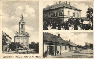 Németszőgyén, Németszőlgyén, Nemecky Seldín; templom, iskola, üzlet / church, school, shop