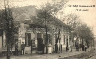 Budapest XV. Rákospalota, Fő út, Fischer Dezső és társa könyvnyomdája és saját kiadása (ázott sarok / wet corner)