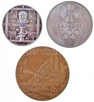 3db-os vegyes emlékérem tétel, közte Litvánia DN "Aesculapius / Vilniaus Miesto Klinikiné Ligon...