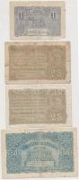 Románia 1915. 1L + 1942. 500L + 1945. 5000L + Német megszállás 1917. 25b (2x) + 50b + 1L T:III-,IV szakadás, ragasztás, fo. Romania 1915 1 Leu + 1942. 500 Lei + 1945. 5000 Lei + German occupation 1917. 25 Bani (2x) + 50 Bani + 1 Leu C:VG,G tear, sticked, spotted Krause 17, 51, 56, M1, M2, M3