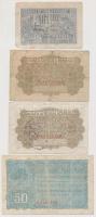 Románia 1915. 1L + 1942. 500L + 1945. 5000L + Német megszállás 1917. 25b (2x) + 50b + 1L T:III-,IV s...