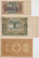 Vegyes 9db-os papírpénz tétel, közte Német 3. Birodalom 1942. 5M, Lengyelország 1932. 100Zl bankjegy...