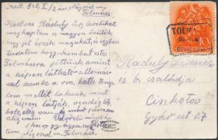 Tolmács, vasútállomás, Blau Adolf vendéglője és vegyeskereskedése, Római katolikus elemi iskola (EK)