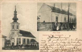 Vezseny, Tiszavezseny; Református templom, Posta hivatal, Ragács Gyula kiadása  (EK)