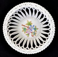 Herendi  VBO mintás fonott tálka. Kézzel festett, hibátlan d: 13 cm