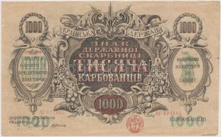 Ukrajna / Autonóm Köztársaság 1918. 1000K T:III Ukraine / Autonomous Republic 1918. 1000 Karbovantsiv C:F