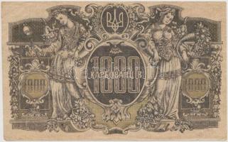 Ukrajna / Autonóm Köztársaság 1918. 1000K T:III
Ukraine / Autonomous Republic 1918. 1000 Karbovants...