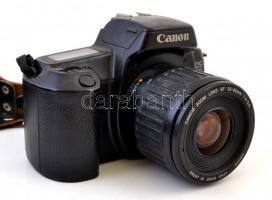 Canon EOS 1000F analóg fényképezőgép Zoom lens 35-80 mm 1:4-5,6 objektívvel, hordszíjjal, táskával