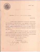 1918 A Magyar Vöröskereszt Egylet köszönő levele aláírásokkal