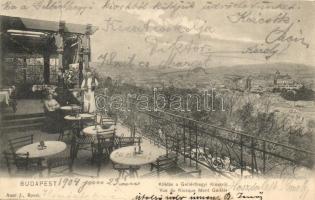Budapest I. Gellérthegy, Kioszk, vendéglő, látkép, Auer J.  (fa)