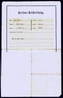 1855 Geleit-Schein. Kísérőlevél (útlevél) Pesten kiállítva 30kr CM illetékbélyeggel