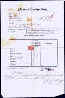 1854 Urlaubs-Pass (útlevél)  / Passport