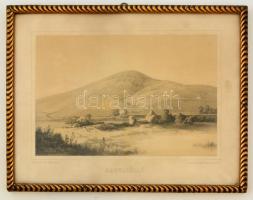 1867 Nagyszöllö litográfia, kőre rajzolta, metszette: Kelety Gusztáv. Fuchs Györgyné műintézete München, 17×25 cm