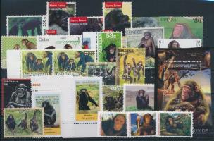 Majom motívum 1993-2015 25 klf önálló érték, Monkey 1993-2015 25 stamps