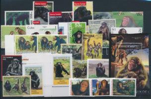 Majom motívum 1993-2015 25 klf önálló érték Monkey 1993-2015 25 stamps