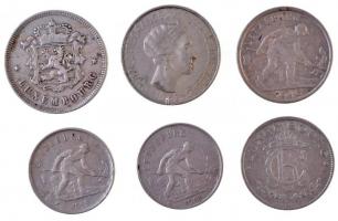 Luxemburg 1927. 25c Cu-Ni + 1924. 1F Ni + 1946. 1F Cu-Ni + 1952-1953. 1F Cu-Ni (2x) + 1962. 5F Cu-Ni...