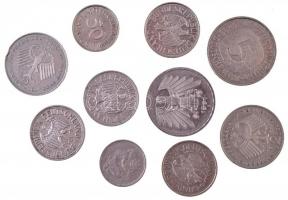 NSZK 1950-1991. 50pf Cu-Ni (2x) + 1M Cu-Ni (4x) + 2M Cu-Ni (2x) + 5M Cu-Ni (2x) T:2
FRG 1950-1991. ...