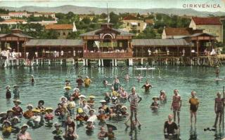 Crikvenica, Cirkvenica; fürdőzők, strand / bathing people, beach (fa)