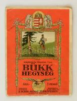 cca 1933 Kirándulók térképe 7.: Bükk hegység, 1:50000, M. Kir. Állami Térképészet, a hajtások mentén szakadásokkal, 101×81 cm