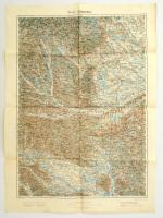 1914 Szombathely térképe, 1:200000, K. u. k. Militärgeographisches Institut, 64×46 cm