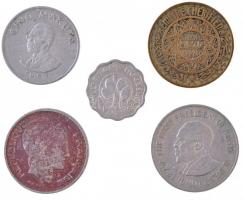 Vegyes 5db-os tétel benne: Algéria / Francia gyarmat 1949. 50F Cu-Ni + Marokkó / Francia protektorát...