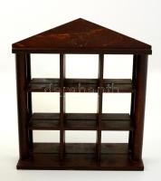 Fali kazettás polc, kihúzható tükrös hátlappal, 28x23x5,5 cm