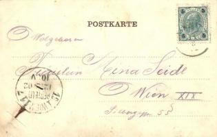 41 db RÉGI hosszú címzéses virágos litho üdvözlőlap, vegyes minőség / 41 pre-1901 floral litho greet...