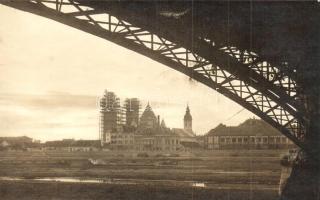 1925 Szeged, látkép az épülő dómmal, photo