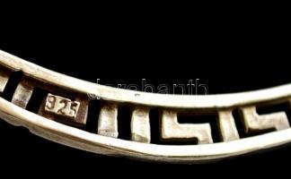 Ezüst(Ag) meandermintás nyaklánc, jelzett, h: 40 cm, nettó: 9 g