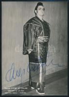 1965 Luigi Ottolini (1925-2002) operaénekes aláírása egy őt ábrázoló színházi fotón, 15x10 cm./ autograph signature