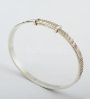 Ezüst(Ag) állítható gyerek karperec, jelzett, 5x3,6 cm, nettó: 8 g